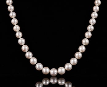 GIA south pearl necklace 14kt w/g
