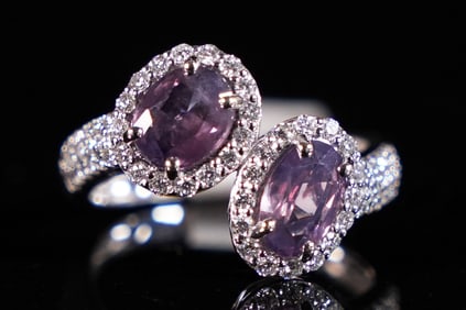 Platinum Kashmir sapphire ring