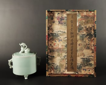 Chinese fine censer with heavy box