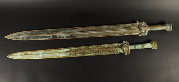 2 Chinese bronze swords