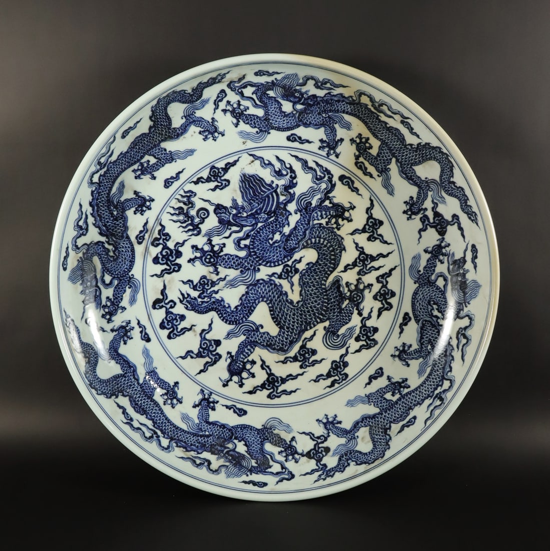 Chinese important charger plate: Chinese important charger plate. H: 3.5" x W: 17.6."