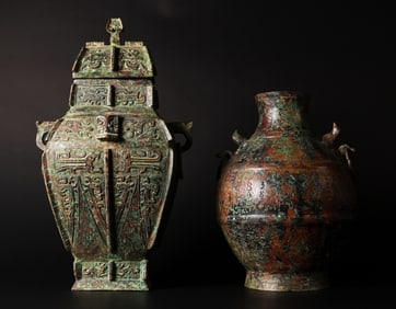 Lots Chinese bronze vessels