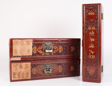 Lots Chinese scrolls in box