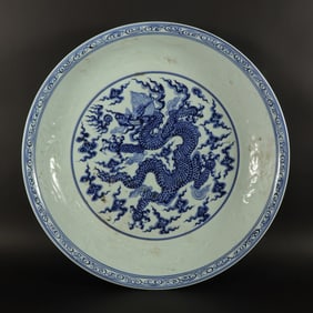 Chinese dragon charger plate