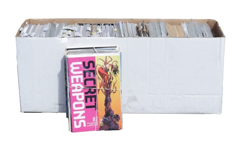 Bulk box full of vintage comics