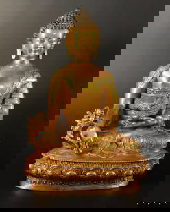 Chinese carved buddha: Chinese carved buddha. H: 11.5" x W: 8."