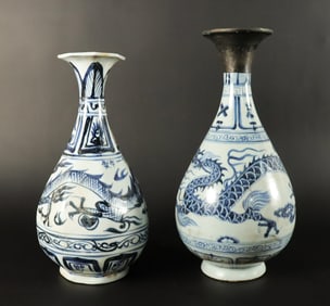 Lots Chinese b/w vase