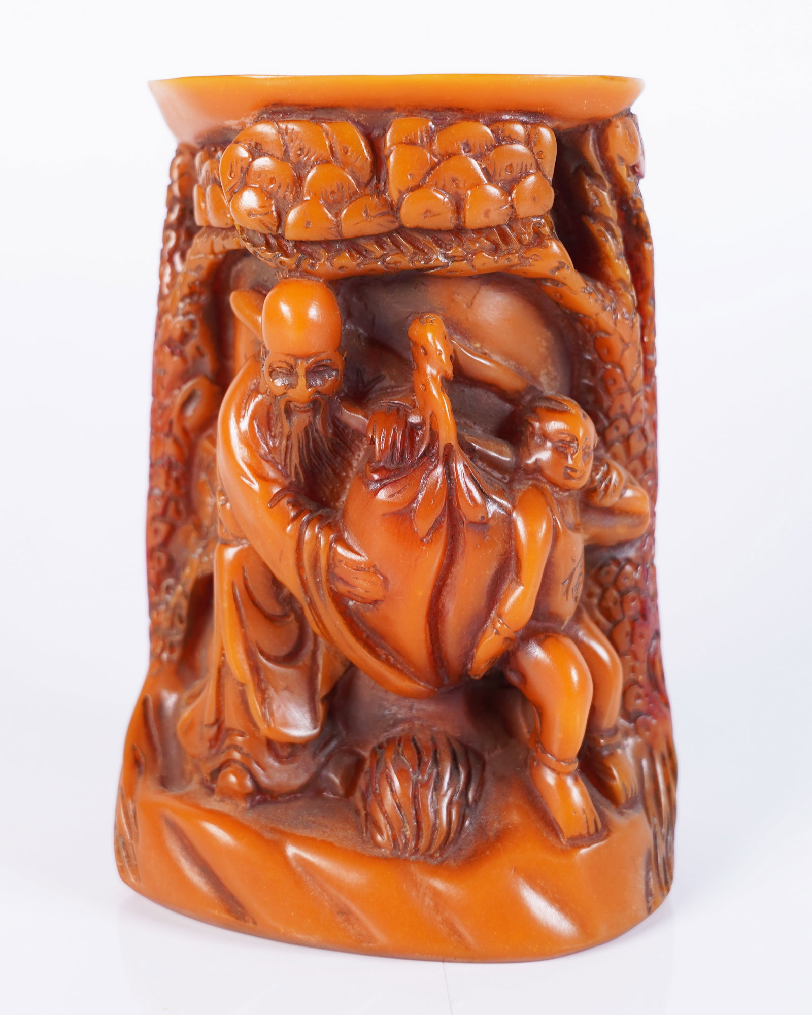 Chinese fine carved brush pot (1 of 7)
