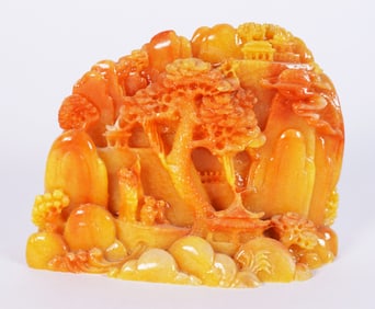 Chinese fine carved boulder