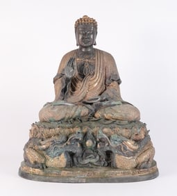Chinese important brass buddha