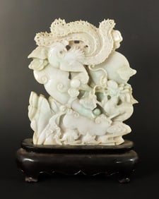 Chinese antique jadeite boulder