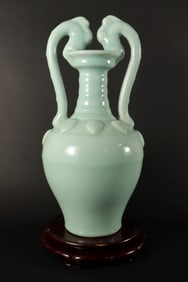 Chinese important celadon vase