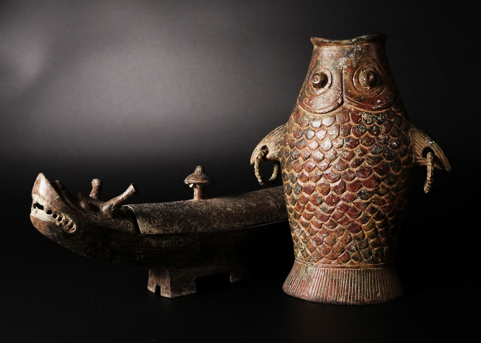 Lots Chinese bronze vessels (1 of 11)