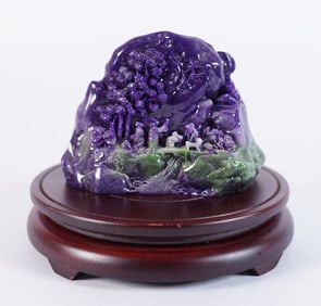 Chinese fine carved boulder