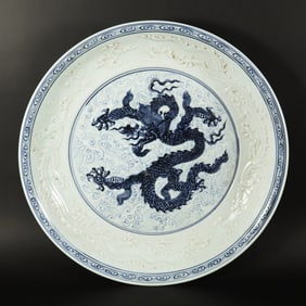 Chinese fine dragon charger