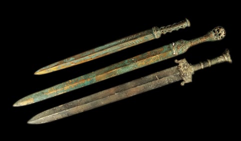 Lots Chinese bronze swords