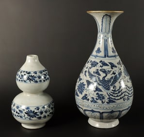 Lots Chinese b/w vase