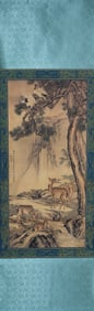 Chinese long scroll in box