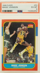 1986 Fleer Magic Johnson PSA 6