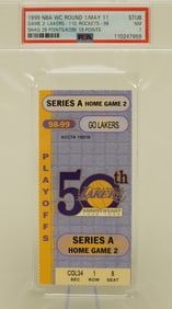 1999 Lakers game 2 PSA 7 ticket