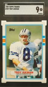 1989 Topps Troy Aikman rookie SGC 9