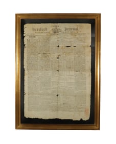 Antique newspaper dated 1799