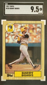 1987 Topps Barry Bonds rookie card SGC 9.5