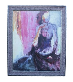 A vintage framed painting