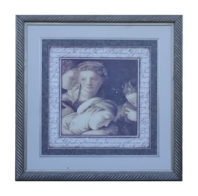 A vintage framed art