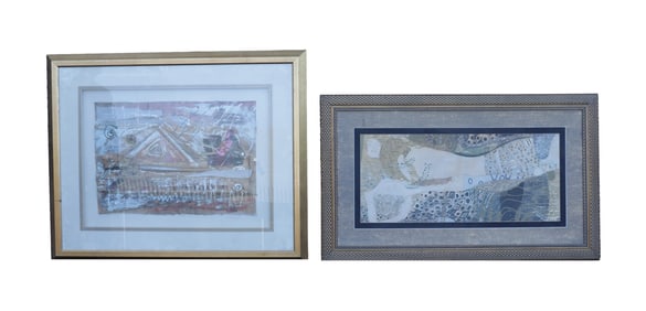 2 vintage painting signed