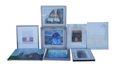 Lots vintage framed paintings