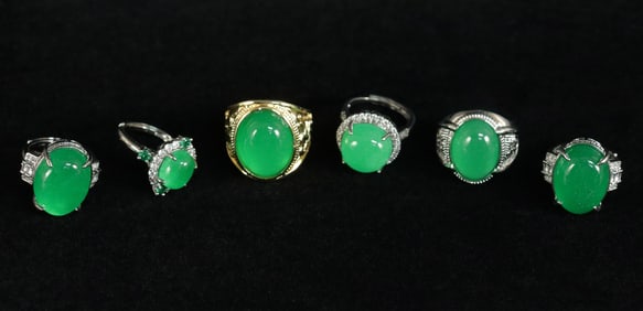 Lots Chinese apple green rings