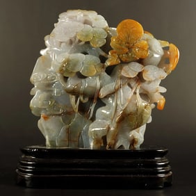 Chinese fine carved jadeite