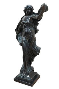 A signed bronze statue: A vintage signed dated 1983 bronze statue. H: 32" x W: 19."
