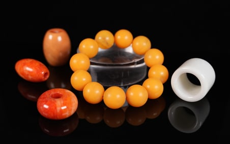 Lots Chinese fine beaded items