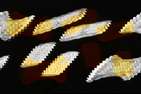 Lots Chinese ingot ungraded: Lots Chinese ingots ungraded, or authenticated. We do not guarantee its marking. All sales are final, no return.
