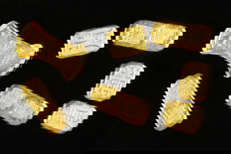 Lots Chinese ingots ungraded: Lots Chinese ingots ungraded, or authenticated. We do not guarantee its marking. All sales are final, no return.