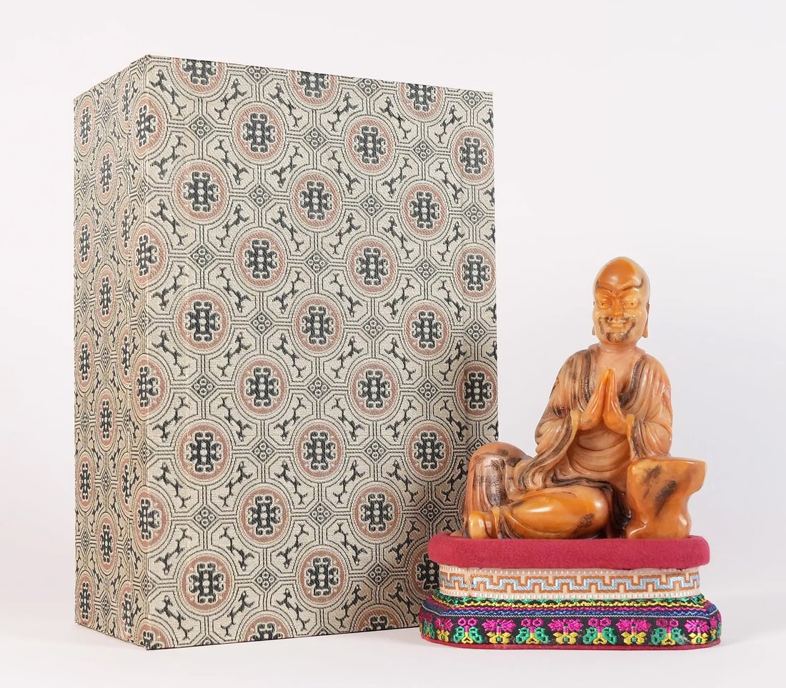 Chinese stone carved deity (1 of 8)