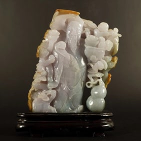 Chinese fine jadeite deity