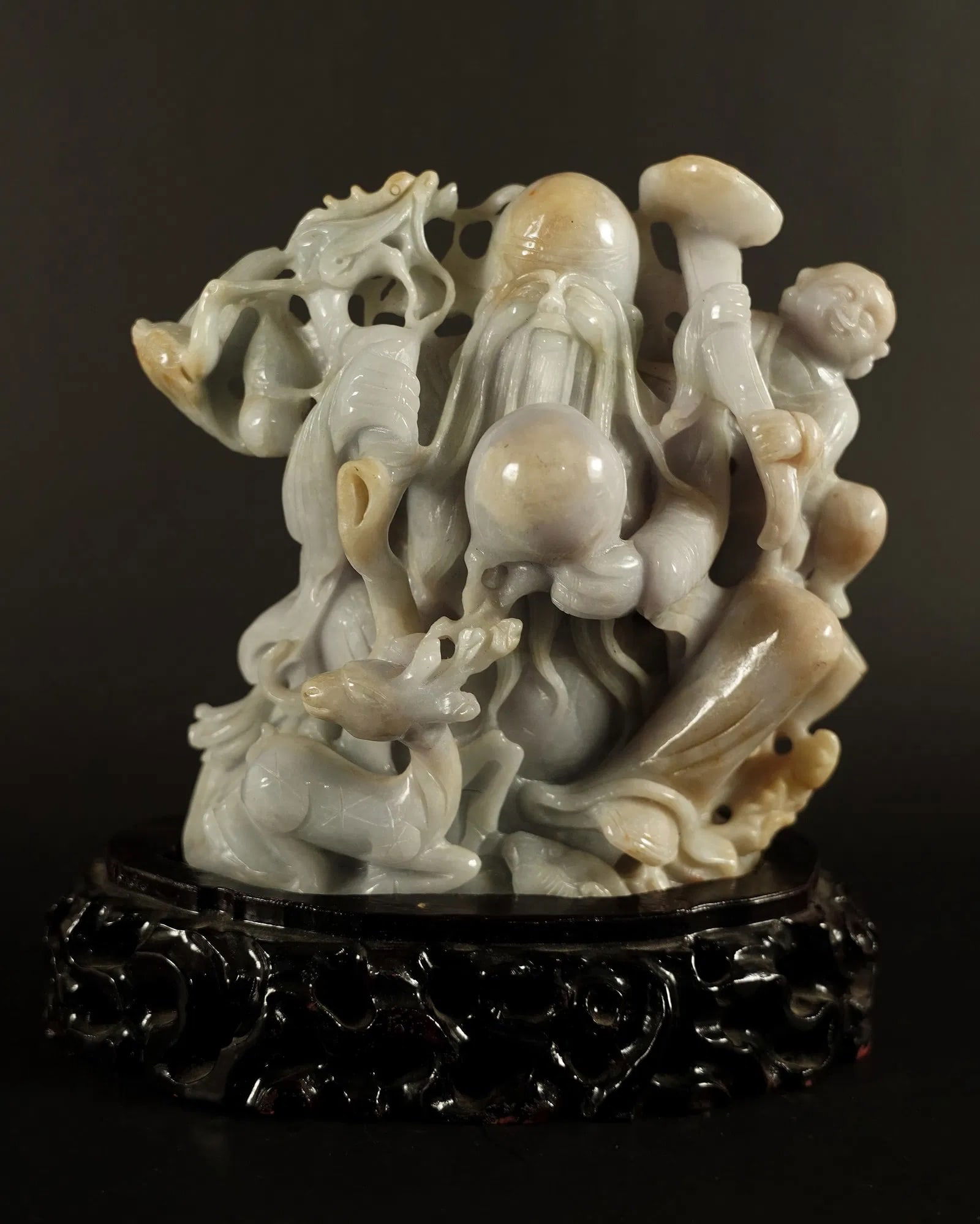 Chinese jadeite carved deity (1 of 7)