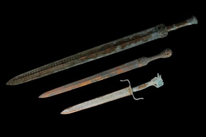 Lots Chinese bronze swords