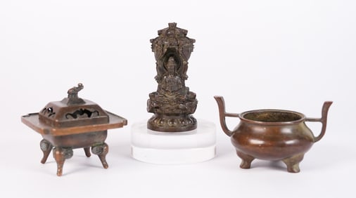 Lots Chinese bronze items