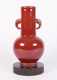 Chinese fine red vase