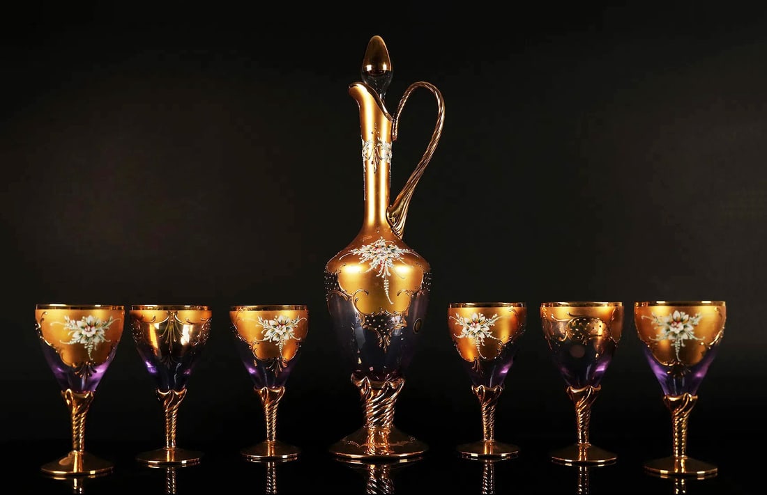 Vintage gilted Murano glass