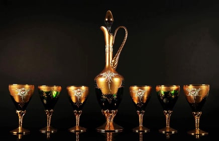Vintage gilted Murano glass
