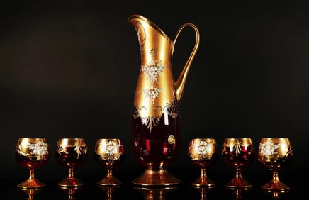 Vintage gilted Murano glass
