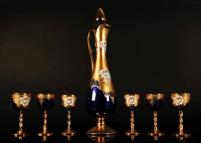 Vintage gilted Murano glass
