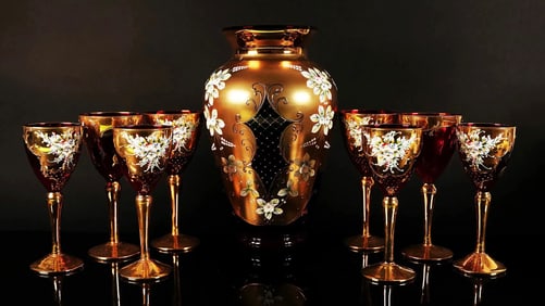 Vintage gilted Murano glass