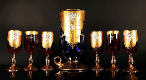 Vintage gilted Murano glass