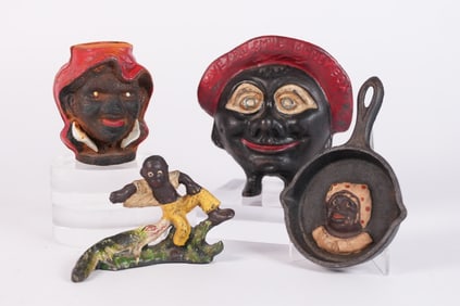 Lots Black Americana cast iron items
